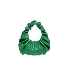 Modern Women'S Pleated Handbags Ruched Top Handle Satchel Bag Denim Clutch Bag